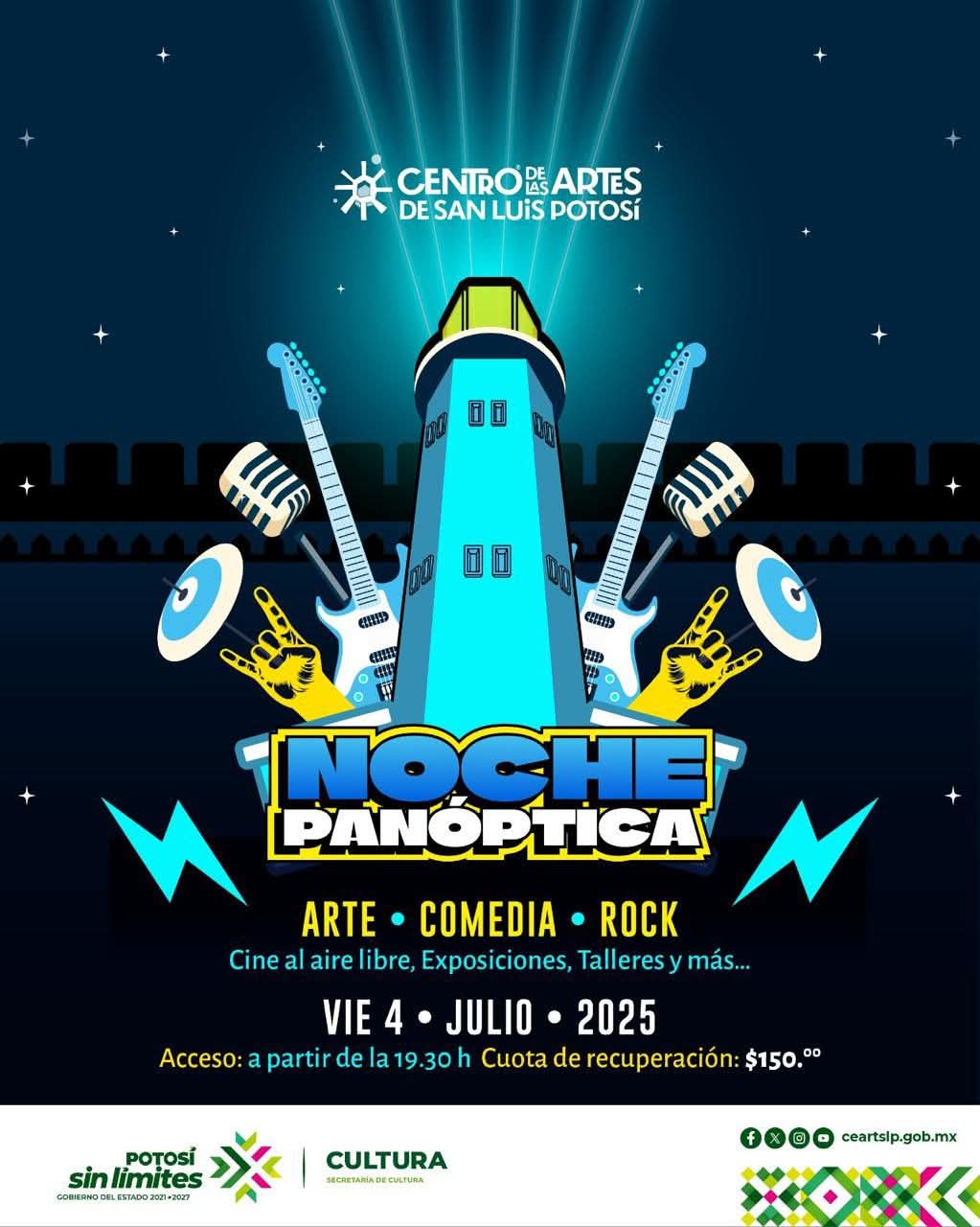 Rock, cine, arte, comedia y exposiciones ofrece la capital en noche panóptica