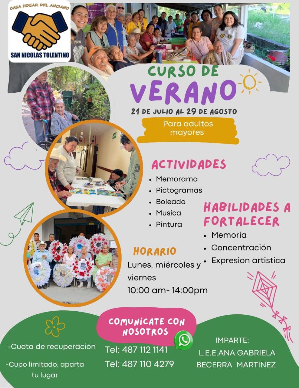 🏕️👨🏻🦳🧑🏻🦳⛱️🏖️Curso de Verano para Adultos Mayores!