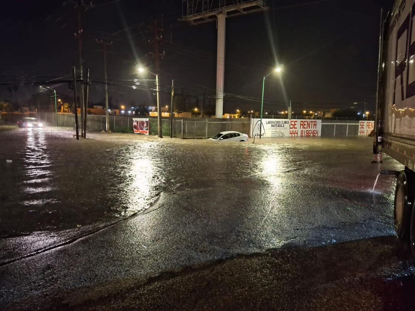 Matehuala inundado.