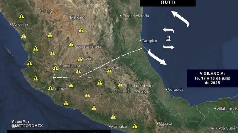 En los próximos días se pronostican lluvias fuertes e intensas.