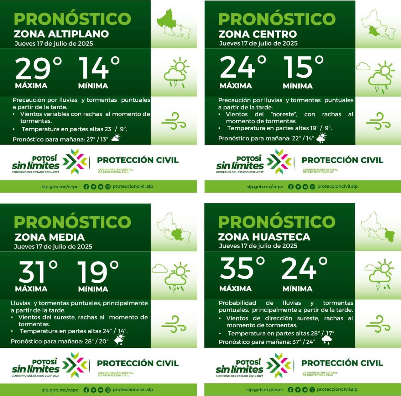 La Coordinación Estatal de Protección Civil informa: