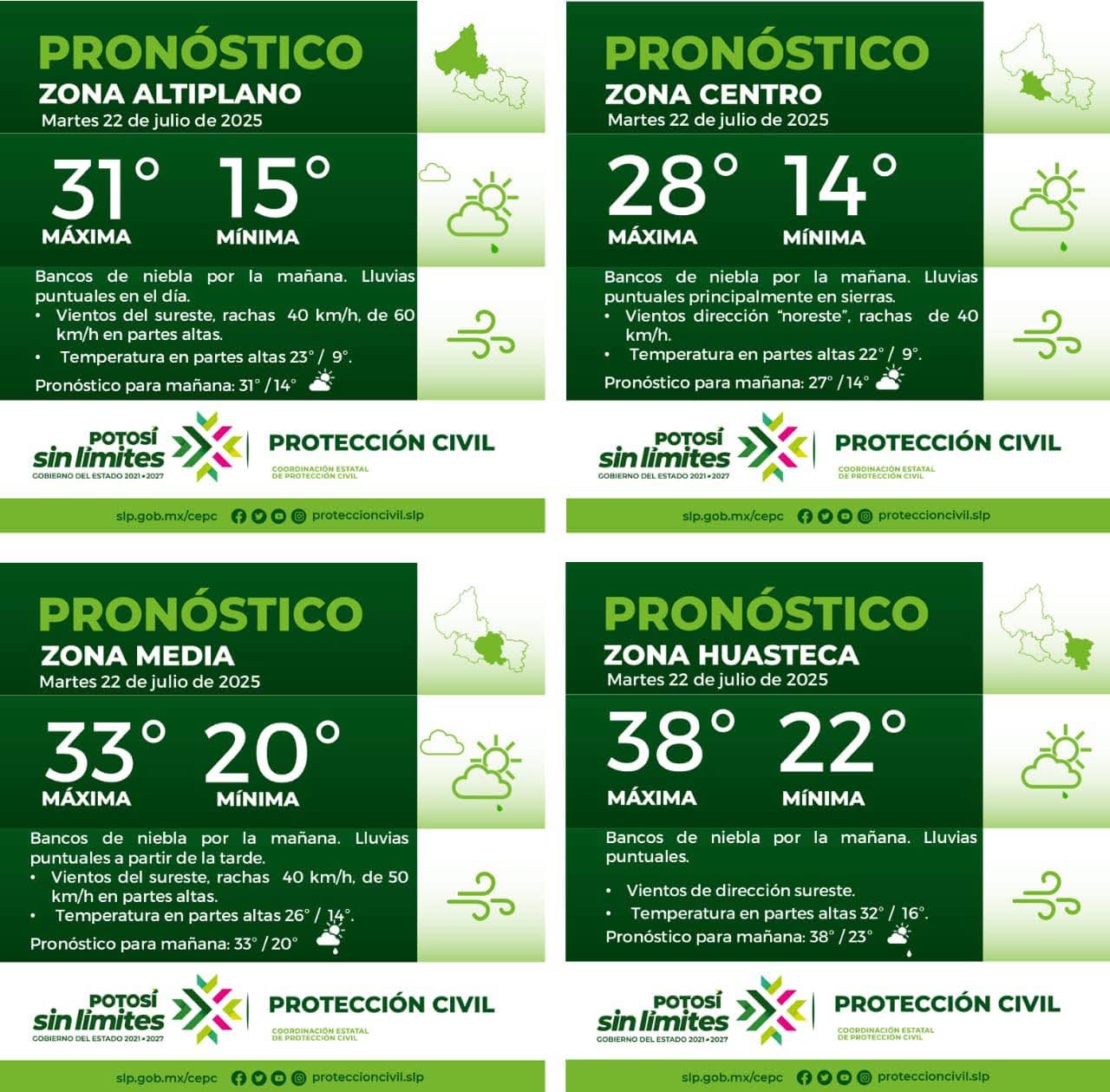 La Coordinación Estatal de Protección Civil informa: