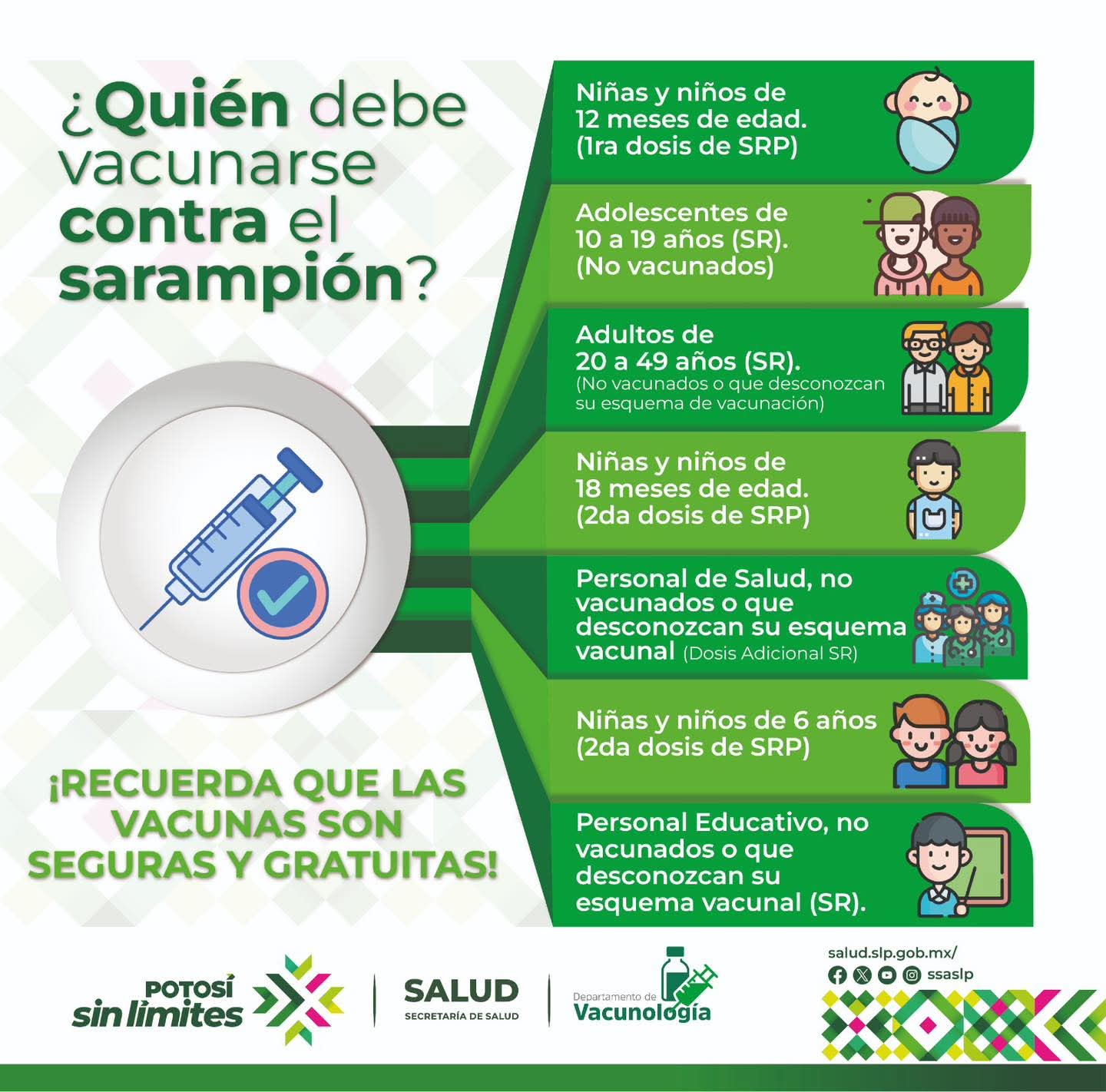 San Luis Potosí Lanza Campaña Gratuita de Vacunación Contra el Sarampión en Todo el Estado