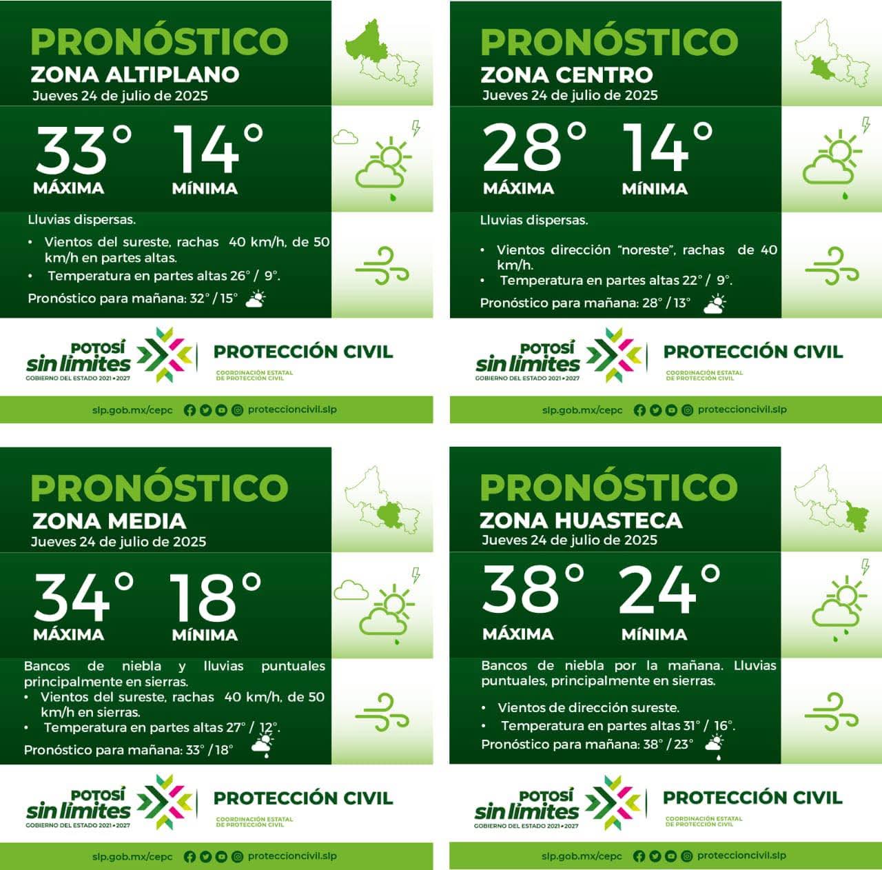 La Coordinación Estatal de Protección Civil informa: