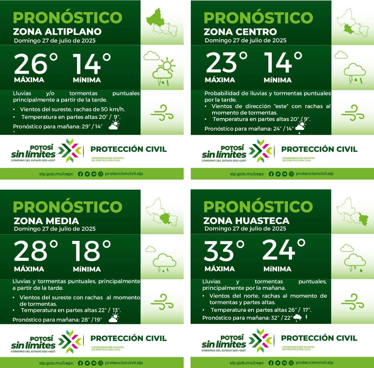 La Coordinación Estatal de Protección Civil informa: