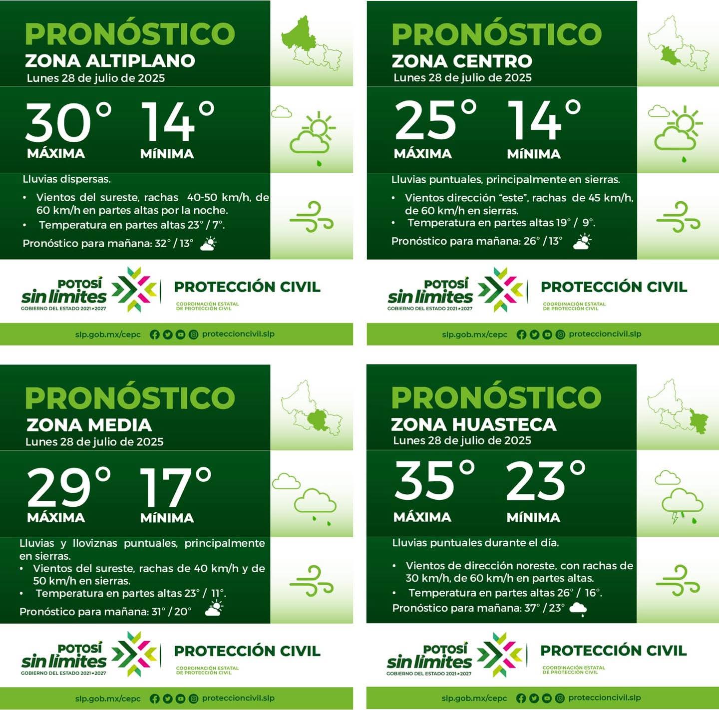 La Coordinación Estatal de Protección Civil informa: