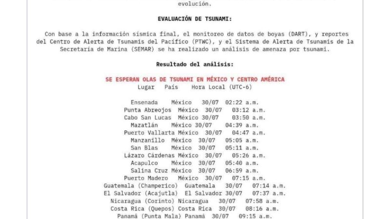 🌊🚨 ¡Alerta de Tsunami en México Tras Terremoto en Rusia! 🚨🌊