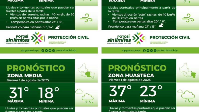 La Coordinación Estatal de Protección Civil informa: