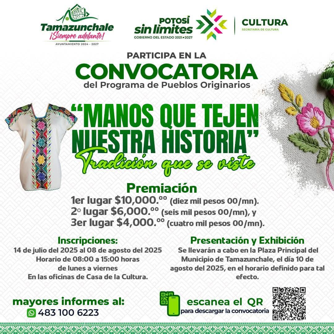 Tamazunchale nos invita a participar a su Convocatoria del Programa de Pueblos Originarios.