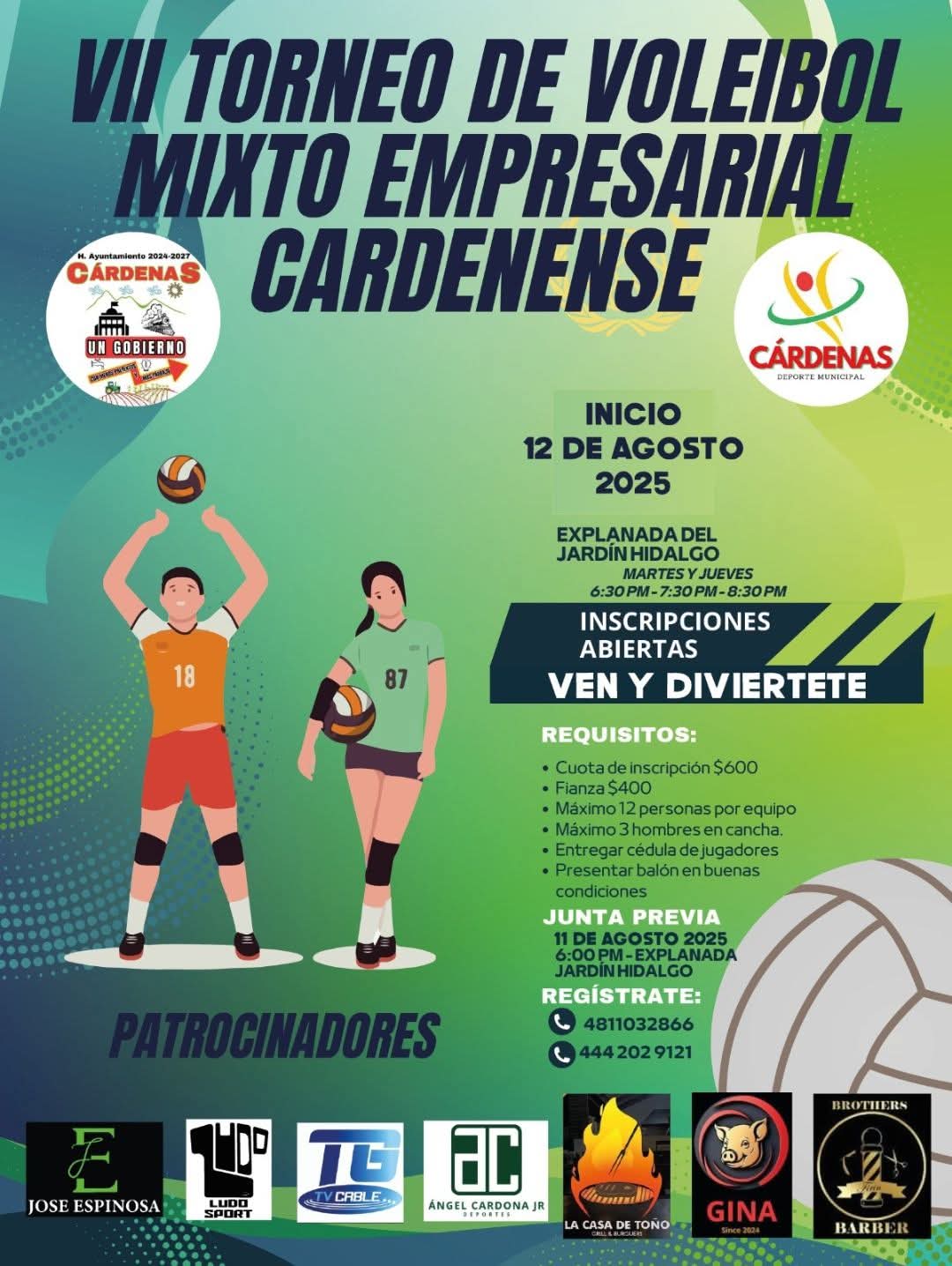 ¡Únete al VII Torneo de Voleibol Mixto Empresarial Cardenense!