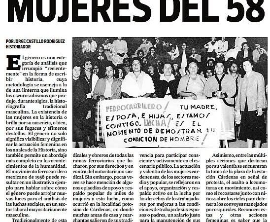 DE LA HUELGA RIELERA DE HACE 67 AÑOS….UN MOVIMIENTO SOCIAL QUE TRASCENDIÓ A TODA LA SOCIEDAD CARDENENSE.