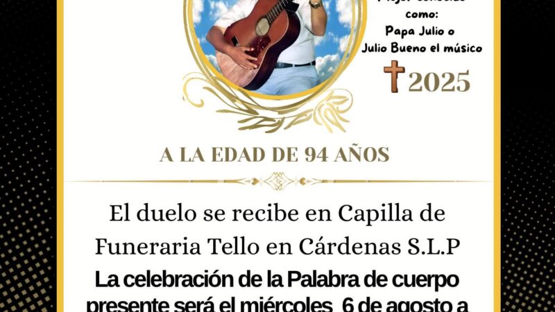 DESCANSEN EN PAZSr. Julio Bueno García