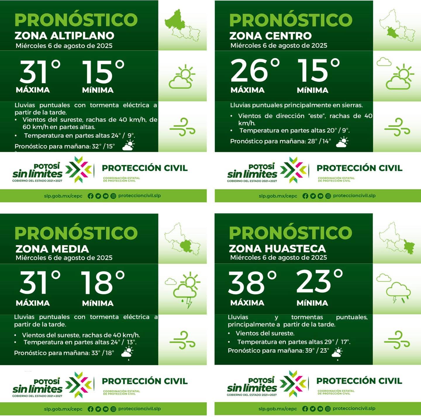 La Coordinación Estatal de Protección Civil informa: