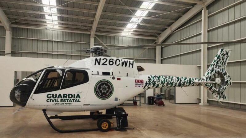 LLEGA NUEVO HELICÓPTERO PARA FORTALECER LA SEGURIDAD DE SLP: RICARDO GALLARDO