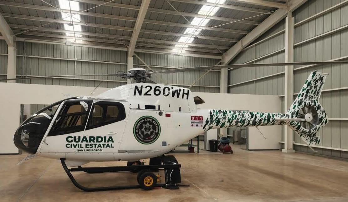 LLEGA NUEVO HELICÓPTERO PARA FORTALECER LA SEGURIDAD DE SLP: RICARDO GALLARDO
