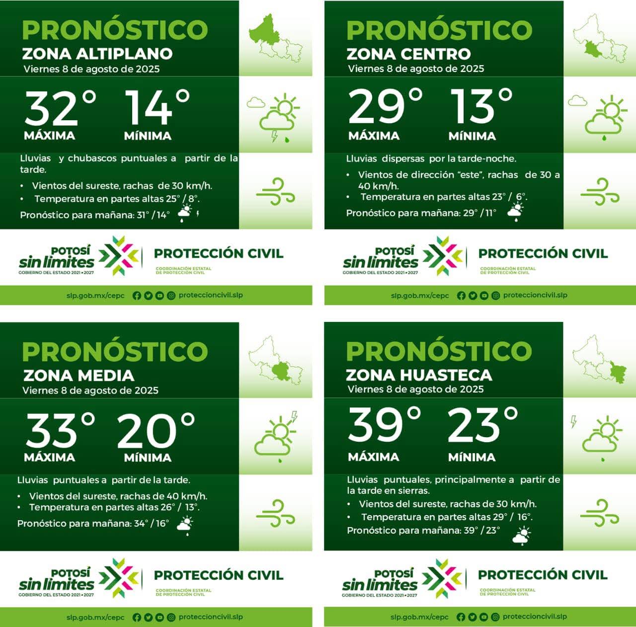 La Coordinación Estatal de Protección Civil informa: