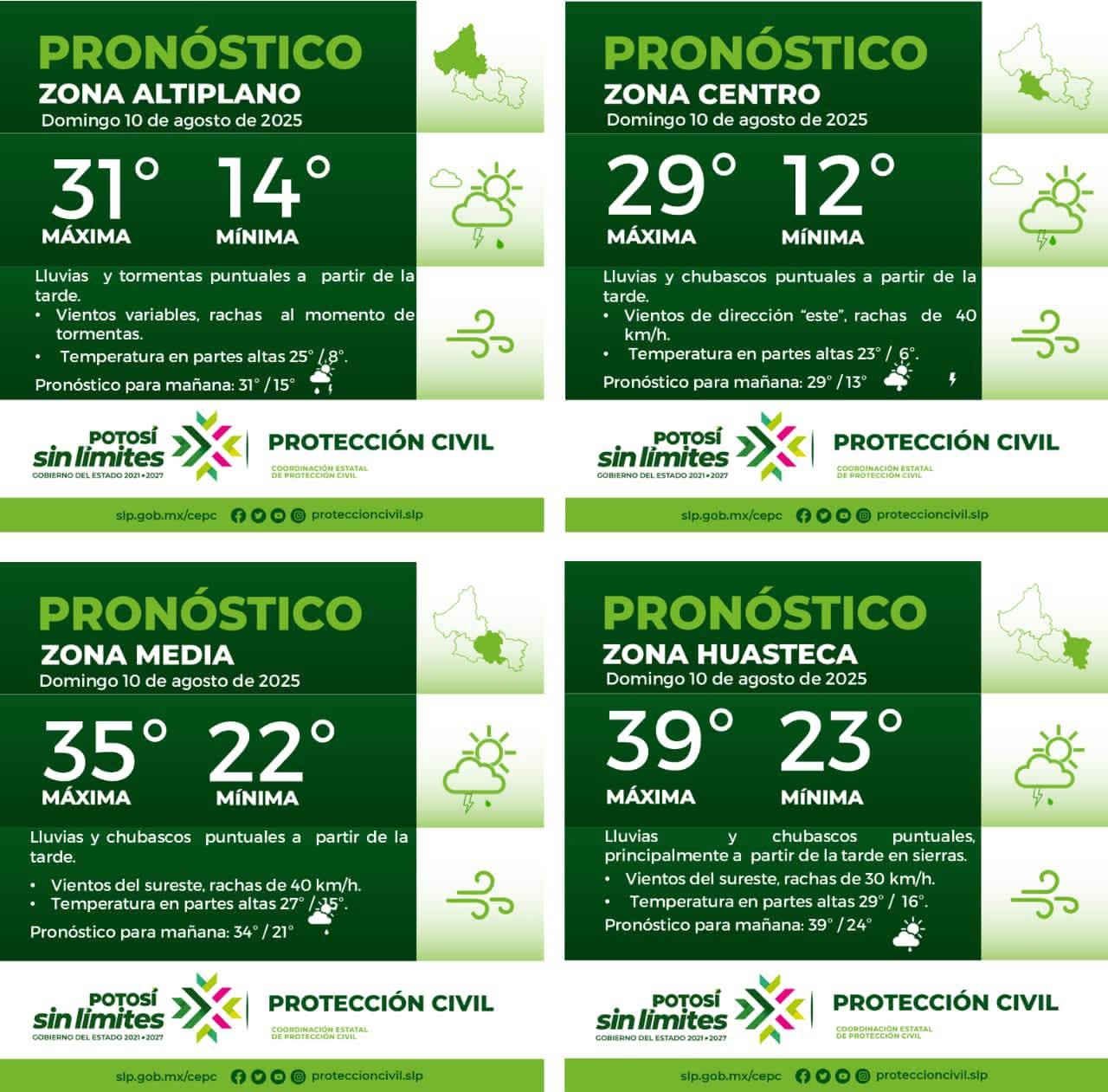 La Coordinación Estatal de Protección Civil informa: