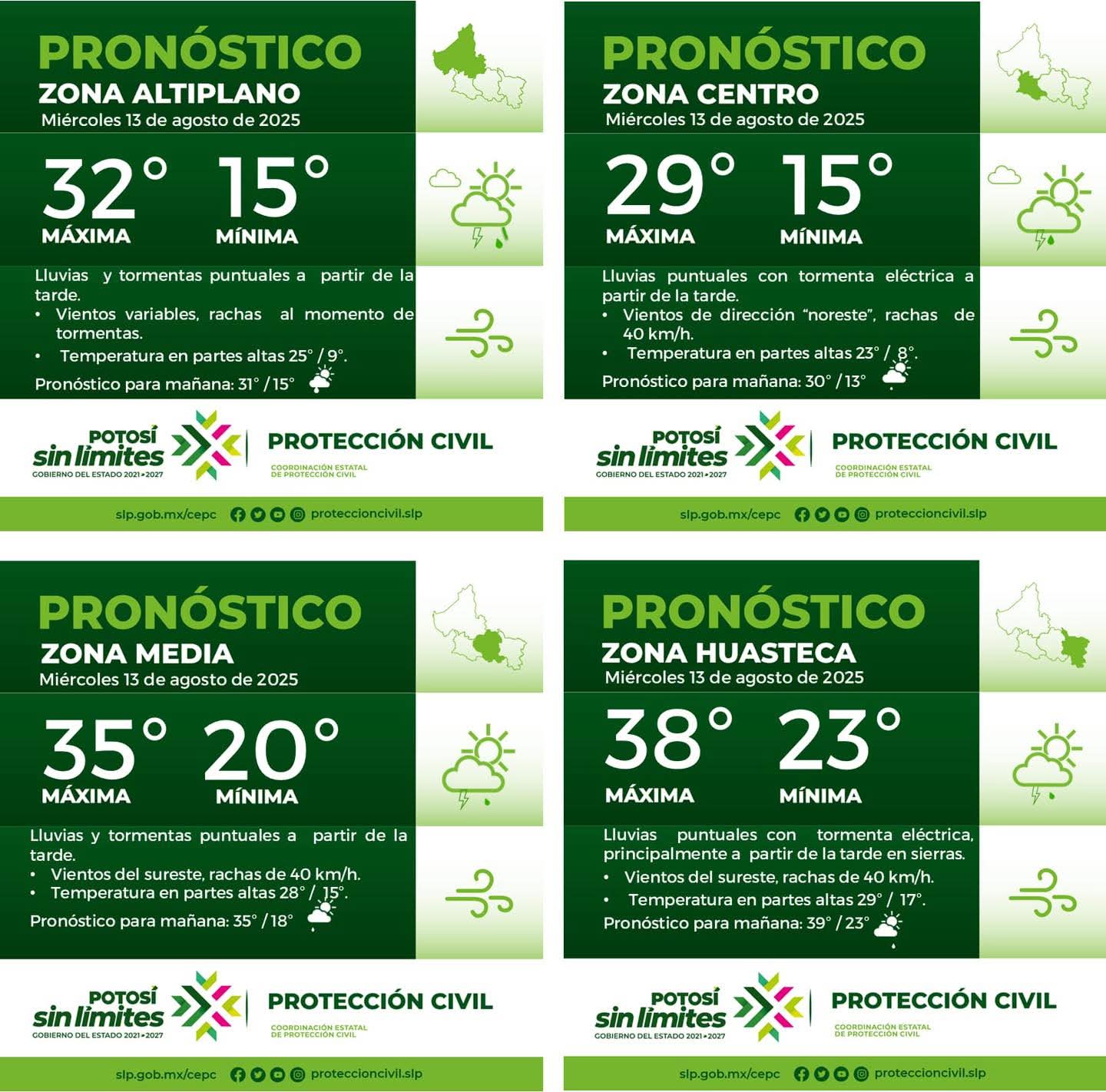 La Coordinación Estatal de Protección Civil informa: