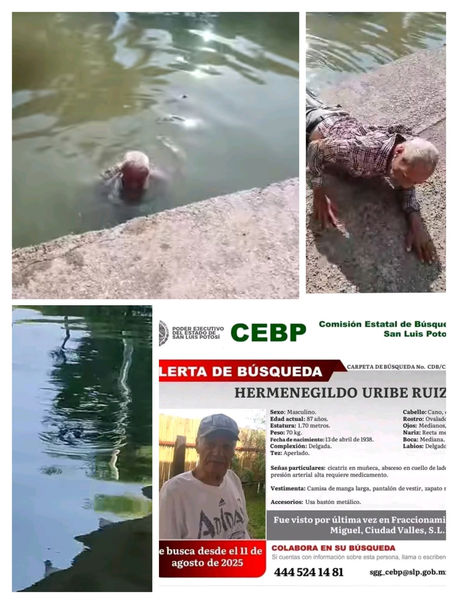 🚨Tamaulipas; Abuelito que tiene reporte de desaparecido salvó de ser devorado por un cocodrilo.😮