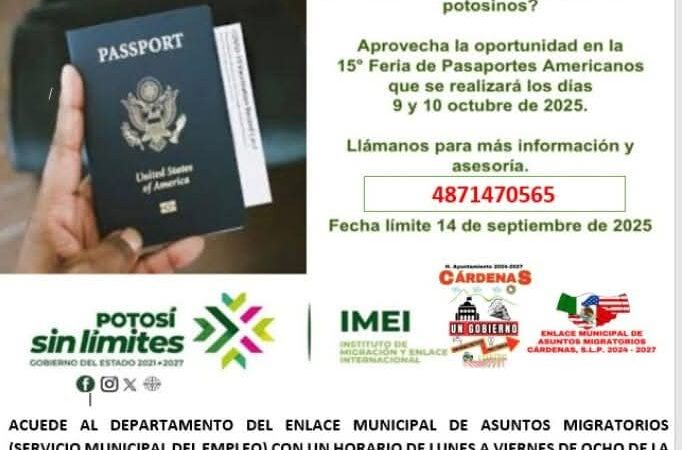Trámites para la 15ª Feria de Pasaportes.