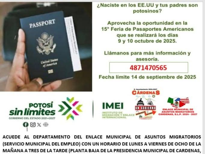 Trámites para la 15ª Feria de Pasaportes.