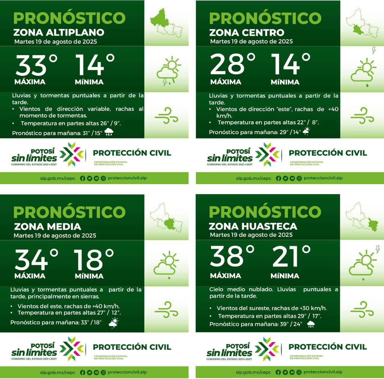 La Coordinación Estatal de Protección Civil informa: