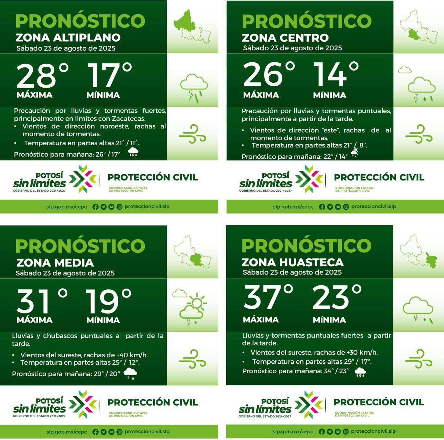 La Coordinación Estatal de Protección Civil informa: