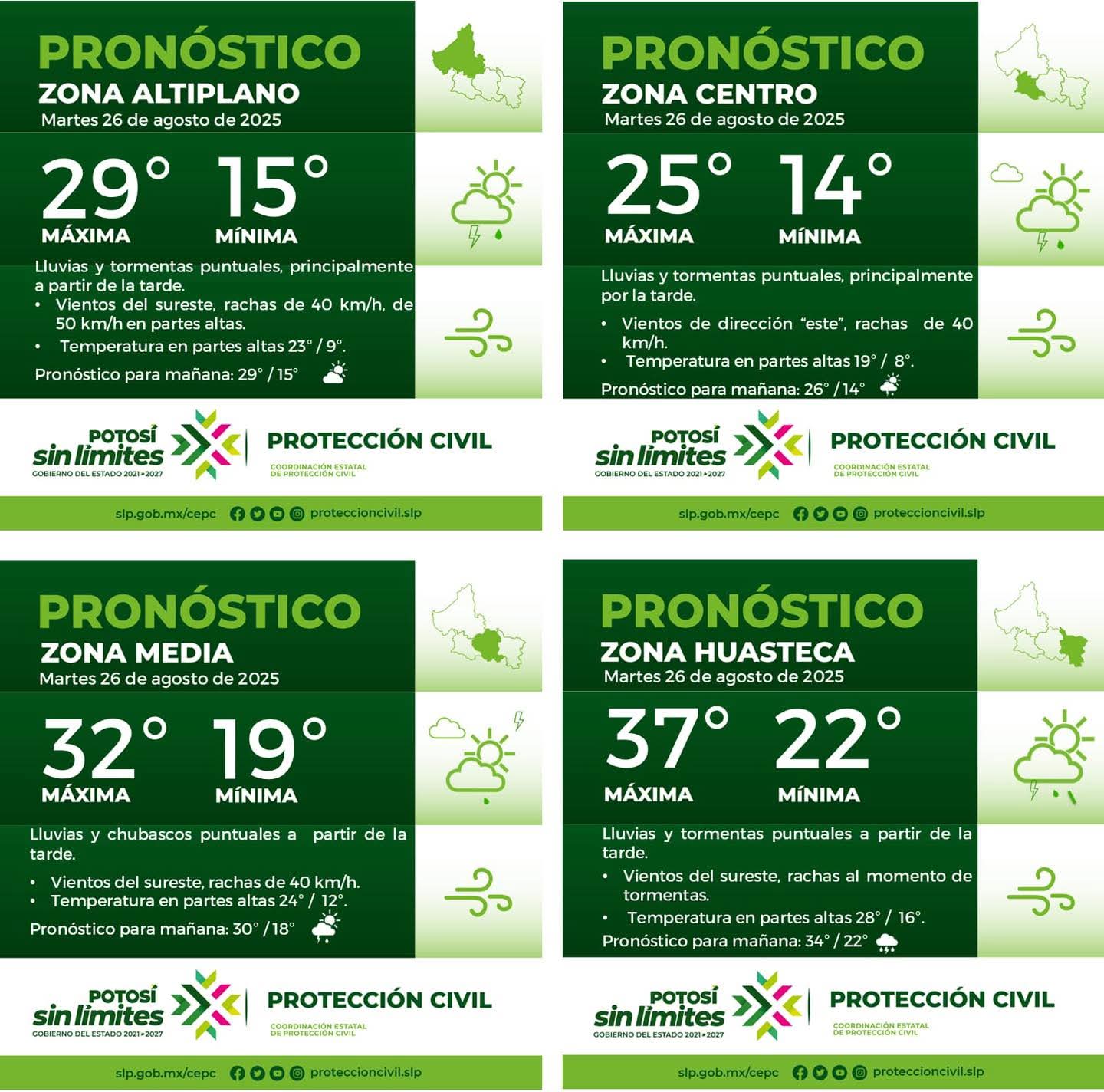 La Coordinación Estatal de Protección Civil informa: