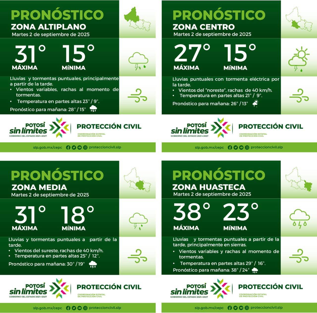 La Coordinación Estatal de Protección Civil informa: