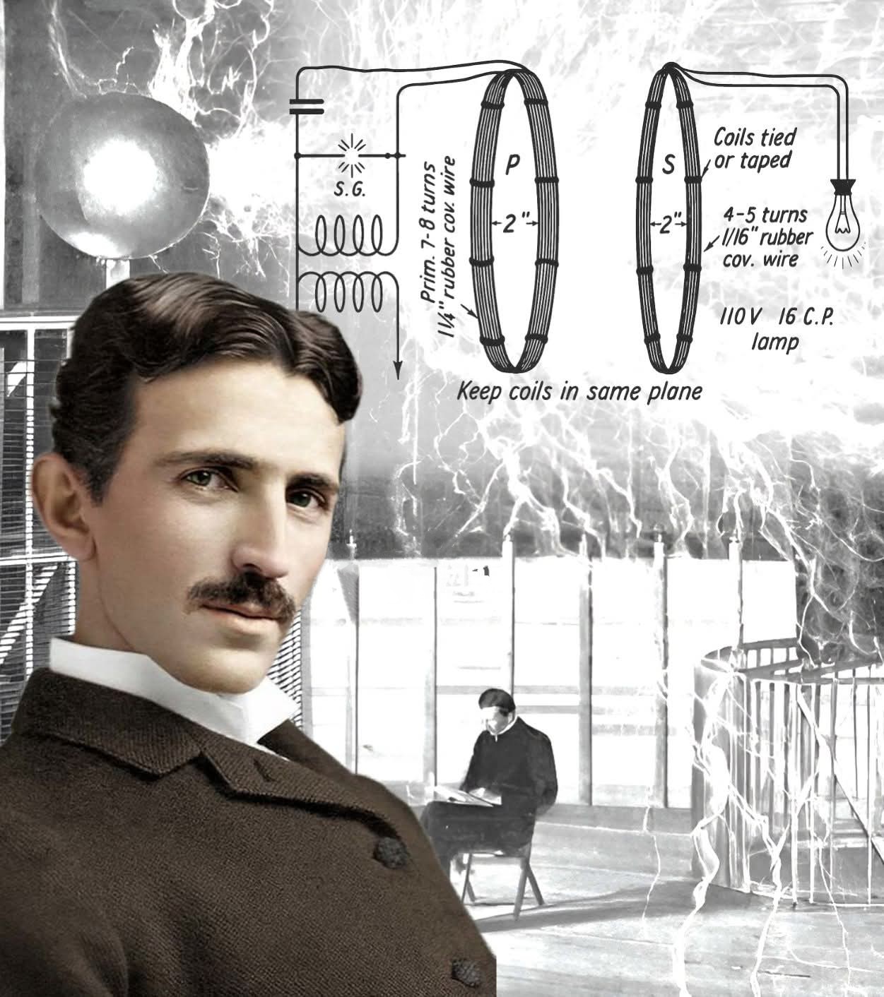 ¿Sabías que Nikola Tesla encendió una lámpara sin cables hace más de 100 años?
