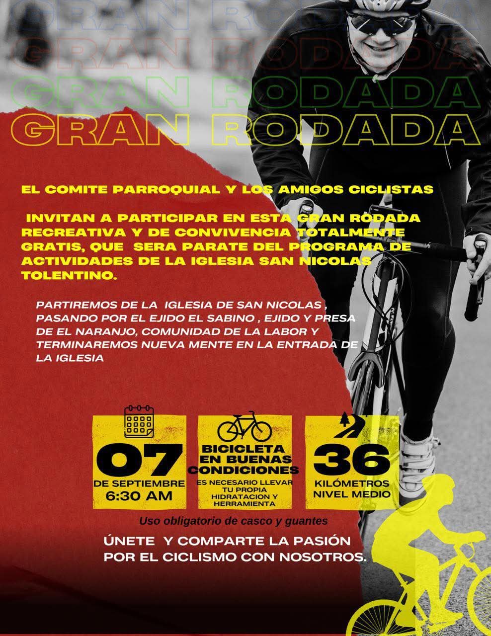 ¡Únete a la Gran Rodada de San Nicolás Tolentino!