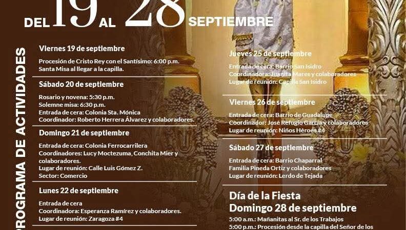 ¡Invitación a la Fiesta en Honor al Señor de los Trabajos!