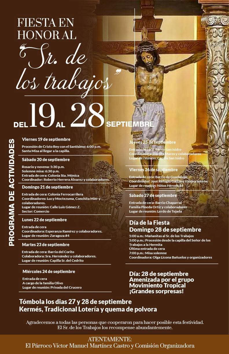 ¡Invitación a la Fiesta en Honor al Señor de los Trabajos!