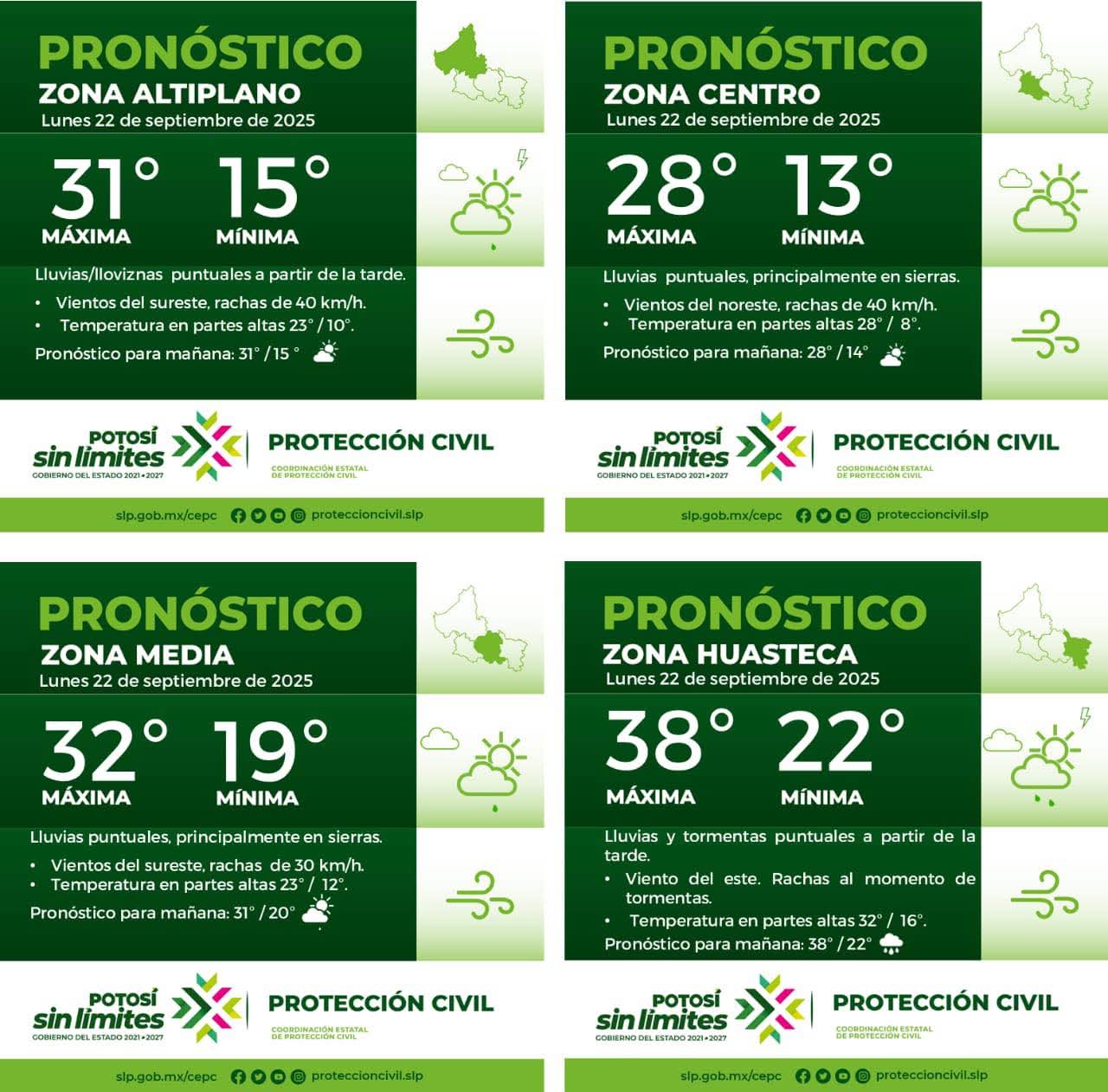 La Coordinación Estatal de Protección Civil informa: