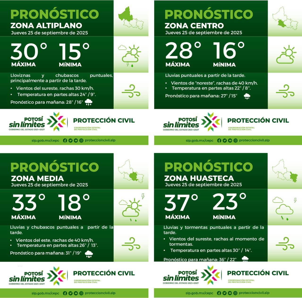 La Coordinación Estatal de Protección Civil informa: