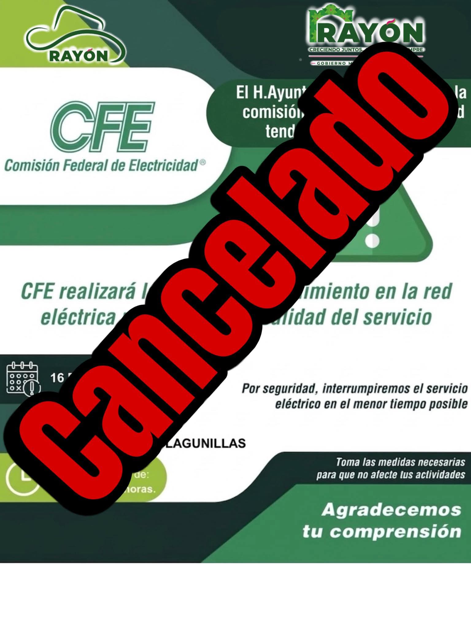 🚨🚨ÚLTIMA HORA: Se cancela corte programado de energía en la Zona Media🚨🚨