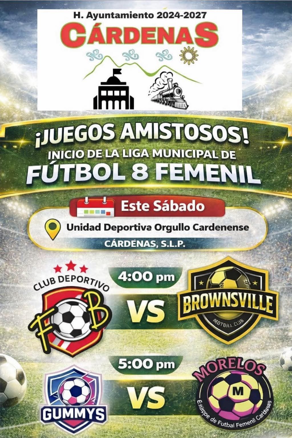 ⚽ ¡El Fútbol se Vive en Familia! Próximos Encuentros en Cárdenas, SLP