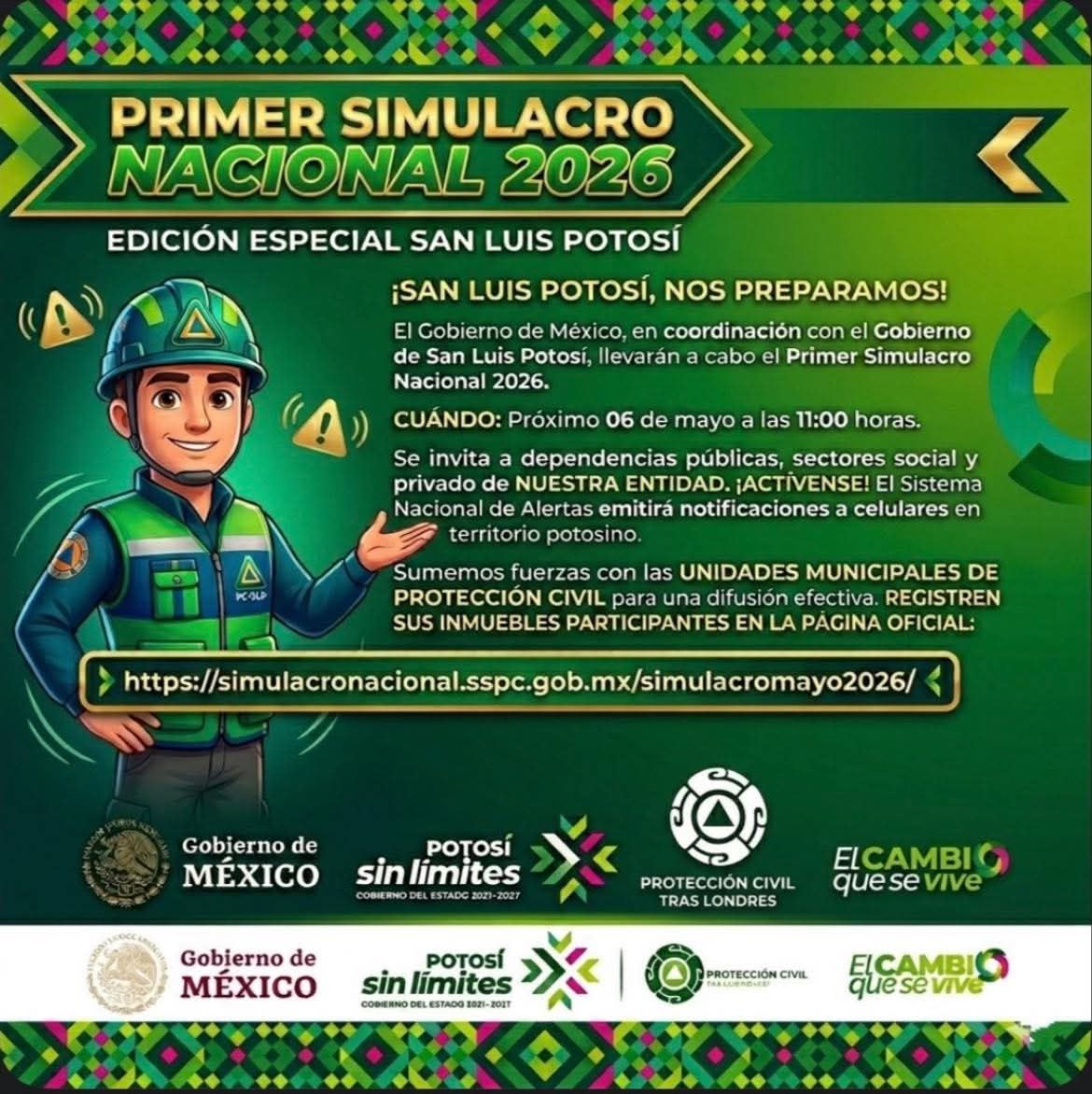 📢 ¡Prepárate! Lanzan convocatoria para el Primer Simulacro Nacional 2026