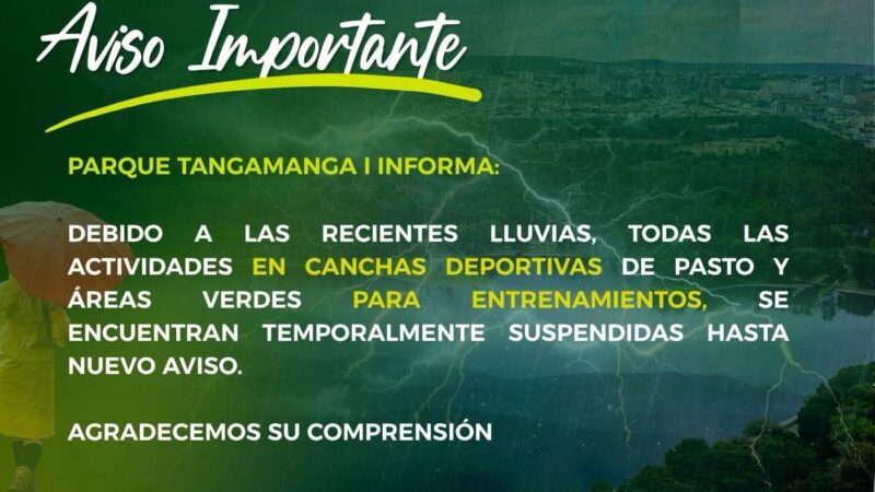 Un pequeño descanso para la cancha! 🌧️🏟️