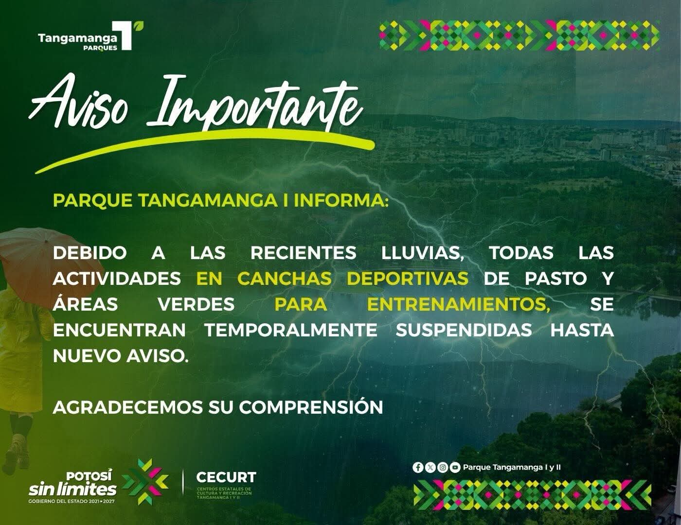 Un pequeño descanso para la cancha! 🌧️🏟️