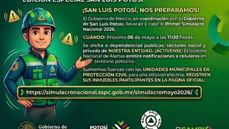 📢 ¡PREPÁRATE! PRIMER SIMULACRO NACIONAL 2026