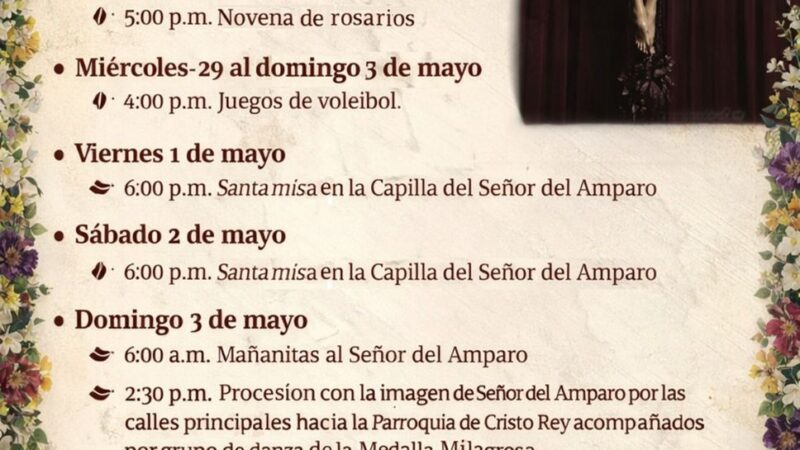 Cárdenas se prepara para la Gran Fiesta del Señor del Amparo 2026: Novena, Deporte y Verbena Popular