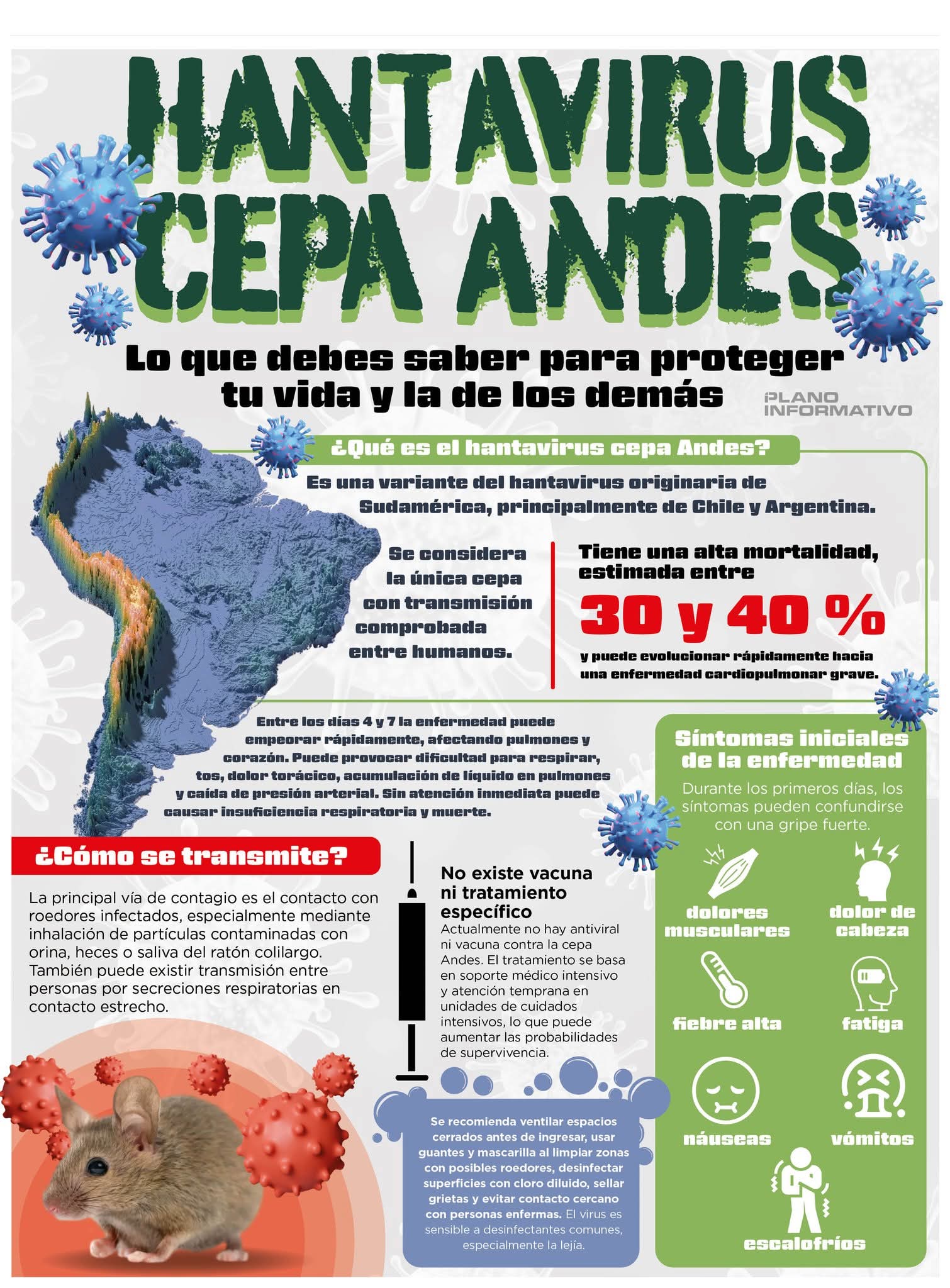 Alerta Sanitaria: Los peligros de la Cepa Andes, el único Hantavirus que se transmite entre humanos