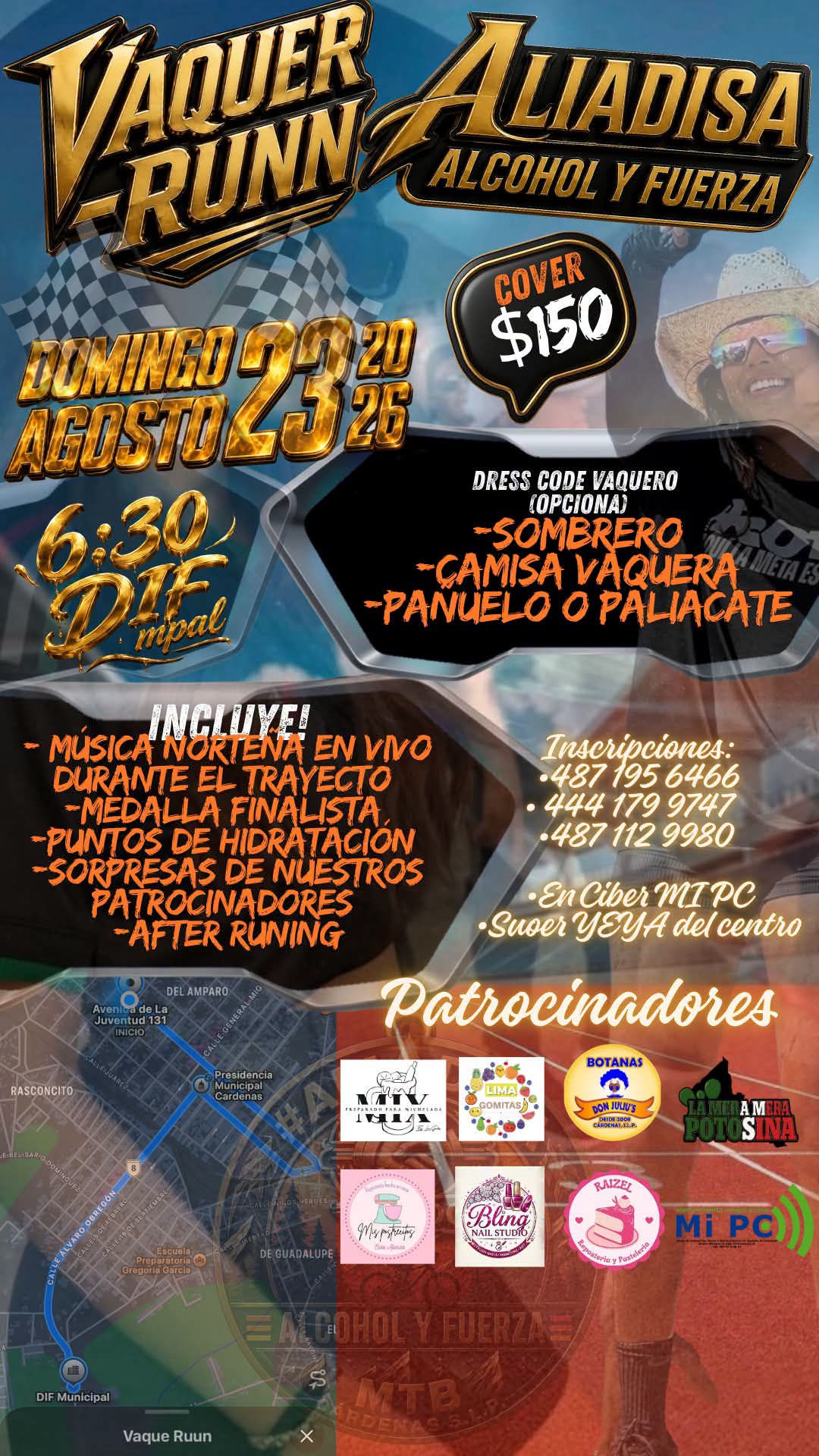 🤠🍻 ¡LLEGÓ EL VAQUE-RUNN “ALIADISA ALCOHOL Y FUERZA”! 💪🏻🏃🏻‍♂️